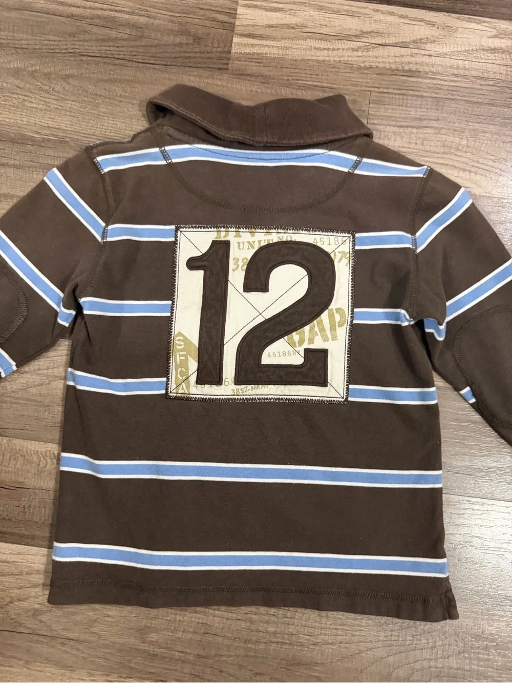 Vintage Baby Gap Rugby Polo Large Patch Long Sleeve Shirt Size 5 Yrs CLEAN!